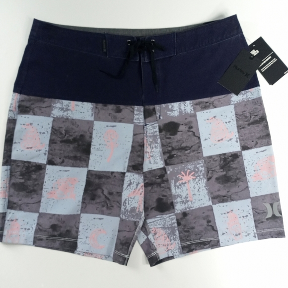 Hurley Surfcheck Phantom Boardshorts 18" Aqua 32 - Picture 11 of 11